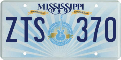 MS license plate ZTS370