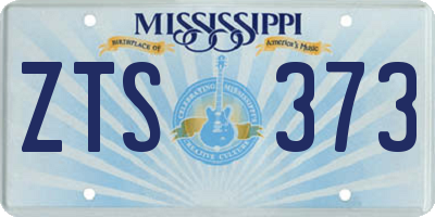 MS license plate ZTS373