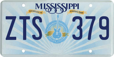 MS license plate ZTS379