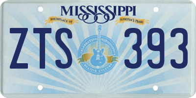 MS license plate ZTS393