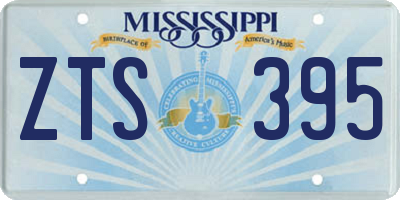 MS license plate ZTS395