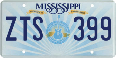 MS license plate ZTS399