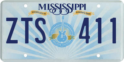 MS license plate ZTS411