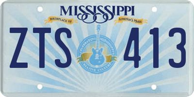 MS license plate ZTS413