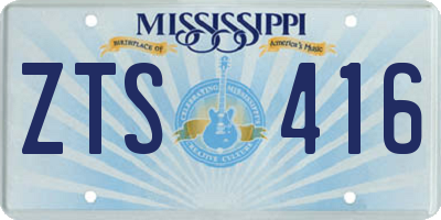 MS license plate ZTS416