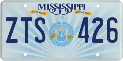 MS license plate ZTS426