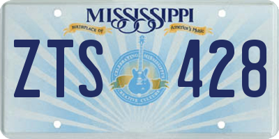 MS license plate ZTS428