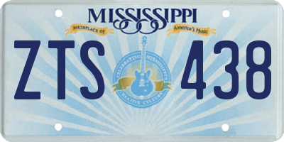 MS license plate ZTS438