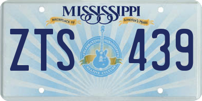 MS license plate ZTS439