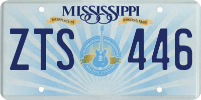 MS license plate ZTS446