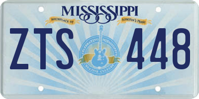 MS license plate ZTS448