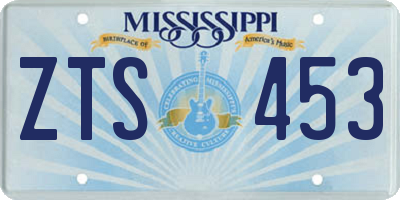 MS license plate ZTS453