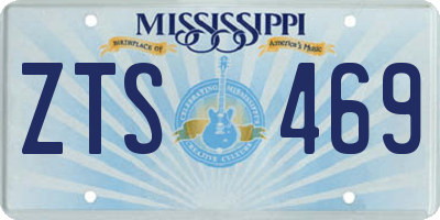 MS license plate ZTS469
