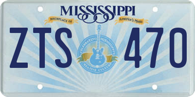 MS license plate ZTS470