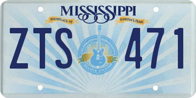 MS license plate ZTS471