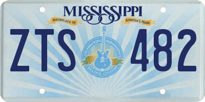 MS license plate ZTS482