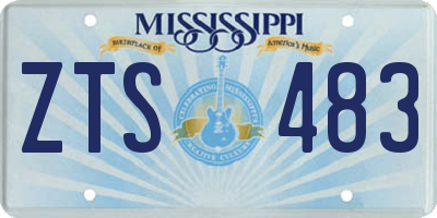 MS license plate ZTS483