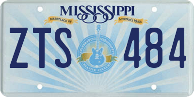 MS license plate ZTS484