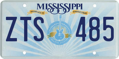 MS license plate ZTS485