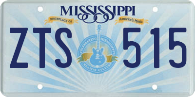 MS license plate ZTS515