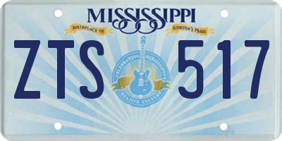 MS license plate ZTS517