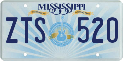 MS license plate ZTS520