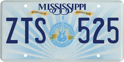 MS license plate ZTS525