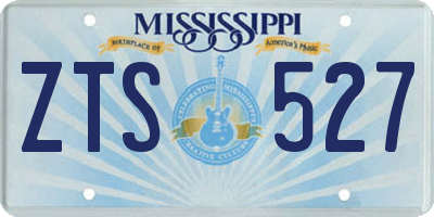 MS license plate ZTS527