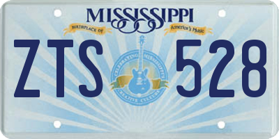 MS license plate ZTS528