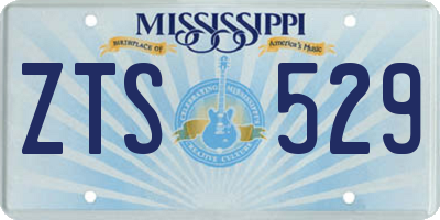 MS license plate ZTS529
