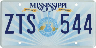 MS license plate ZTS544