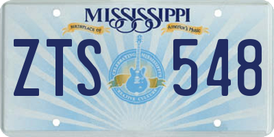 MS license plate ZTS548