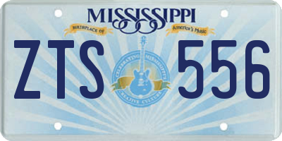 MS license plate ZTS556