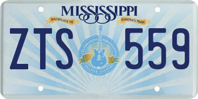 MS license plate ZTS559