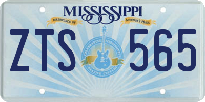 MS license plate ZTS565