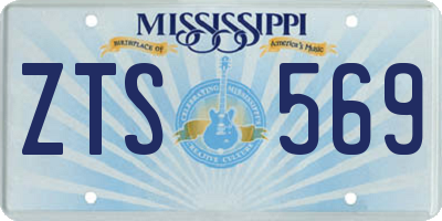 MS license plate ZTS569