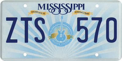 MS license plate ZTS570