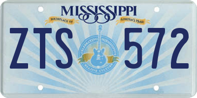 MS license plate ZTS572