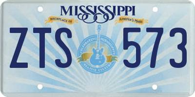 MS license plate ZTS573