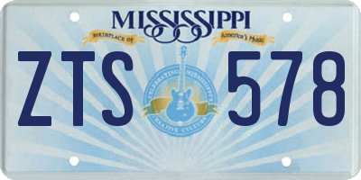 MS license plate ZTS578
