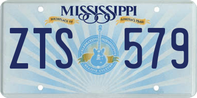 MS license plate ZTS579