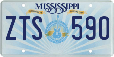 MS license plate ZTS590