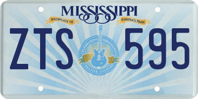 MS license plate ZTS595