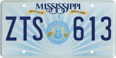 MS license plate ZTS613