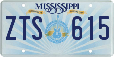 MS license plate ZTS615