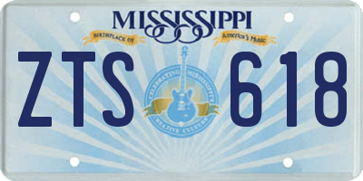 MS license plate ZTS618
