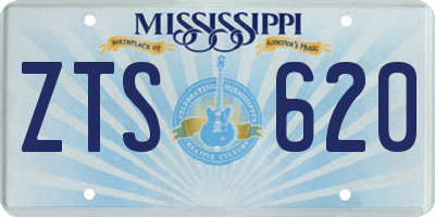 MS license plate ZTS620