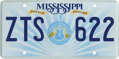 MS license plate ZTS622