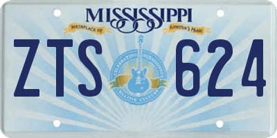 MS license plate ZTS624