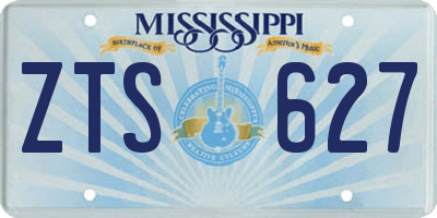 MS license plate ZTS627